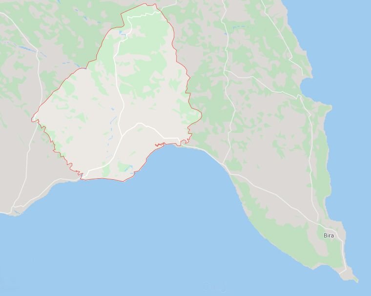 Yang bergaris merah pada peta ini adalah wilayah